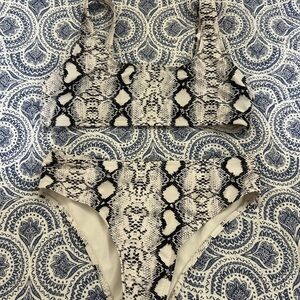 Shein Snakeskin Print Bikini Set